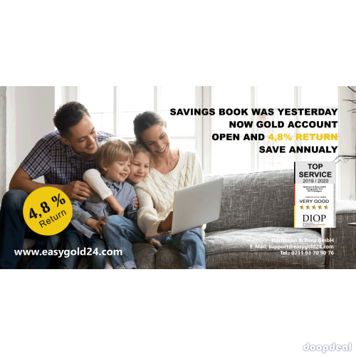 Your personal Hartmann & Benz gold account: safe, flexible, free of charge! (Made in German)